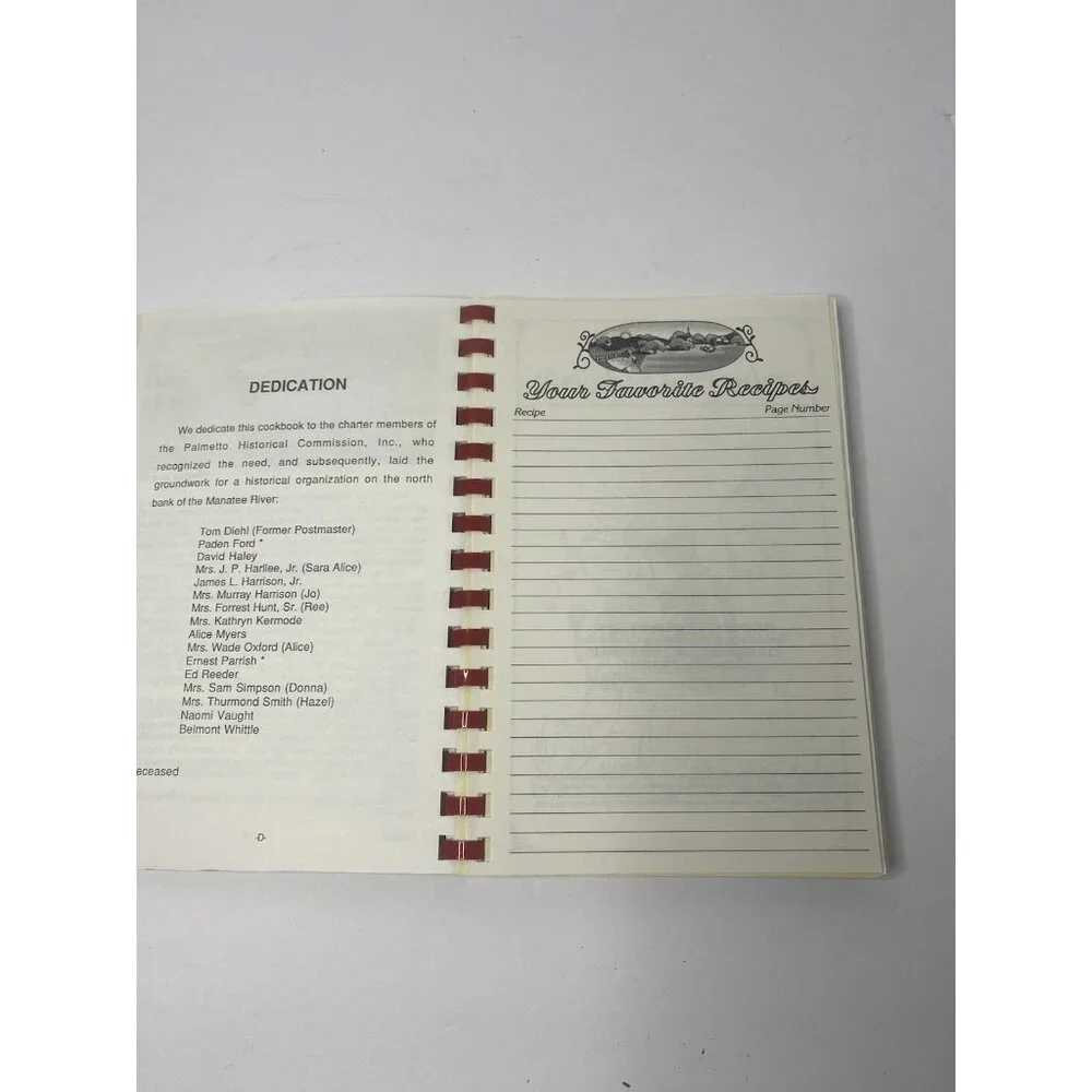 Palmetto Pantry Historical Commission Community Cookbook‎ 1989 Florida Vintage